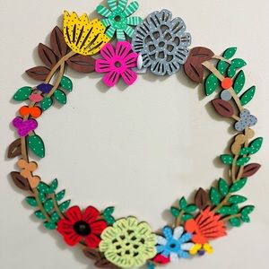Hand Painted Wood Art Wreath